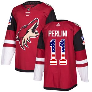 Kinder Arizona Coyotes Eishockey Trikot Brendan Perlini #11 Authentic Rot USA Flag Fashion